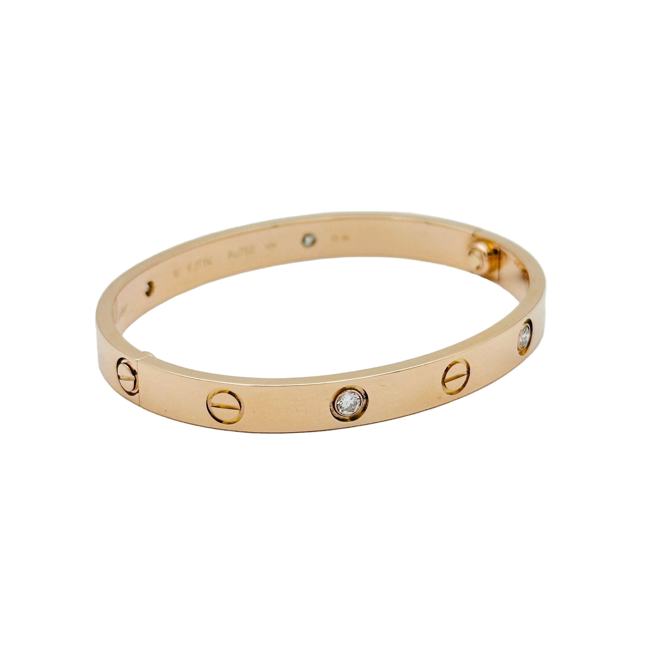 Bracelet Jonc CARTIER Love en or rose et diamants
