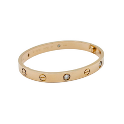 Bracelet Jonc CARTIER Love en or rose et diamants