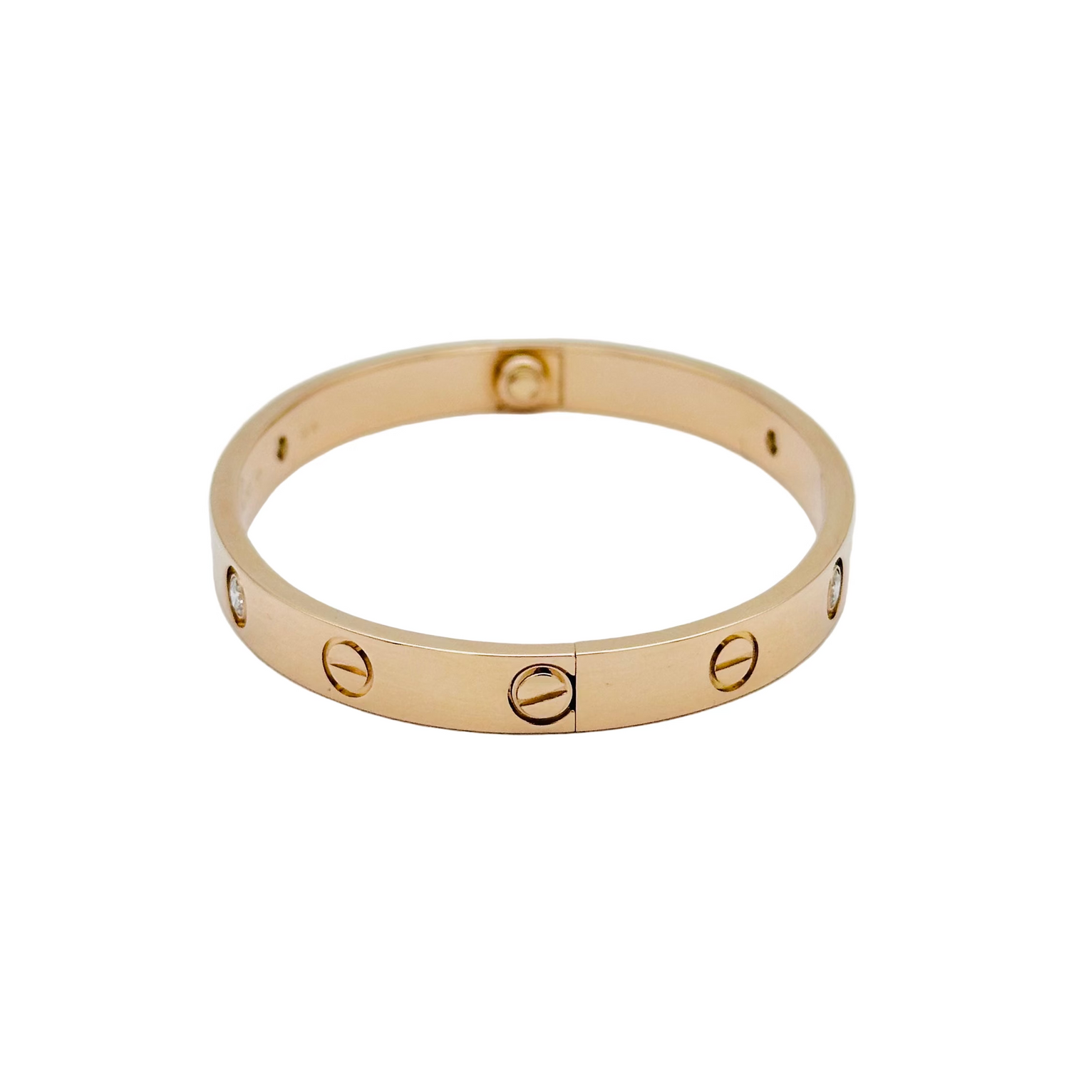 Bracelet Jonc CARTIER Love en or rose et diamants