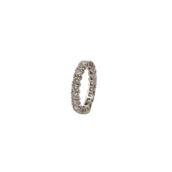 Alliance américaine en or blanc et diamants