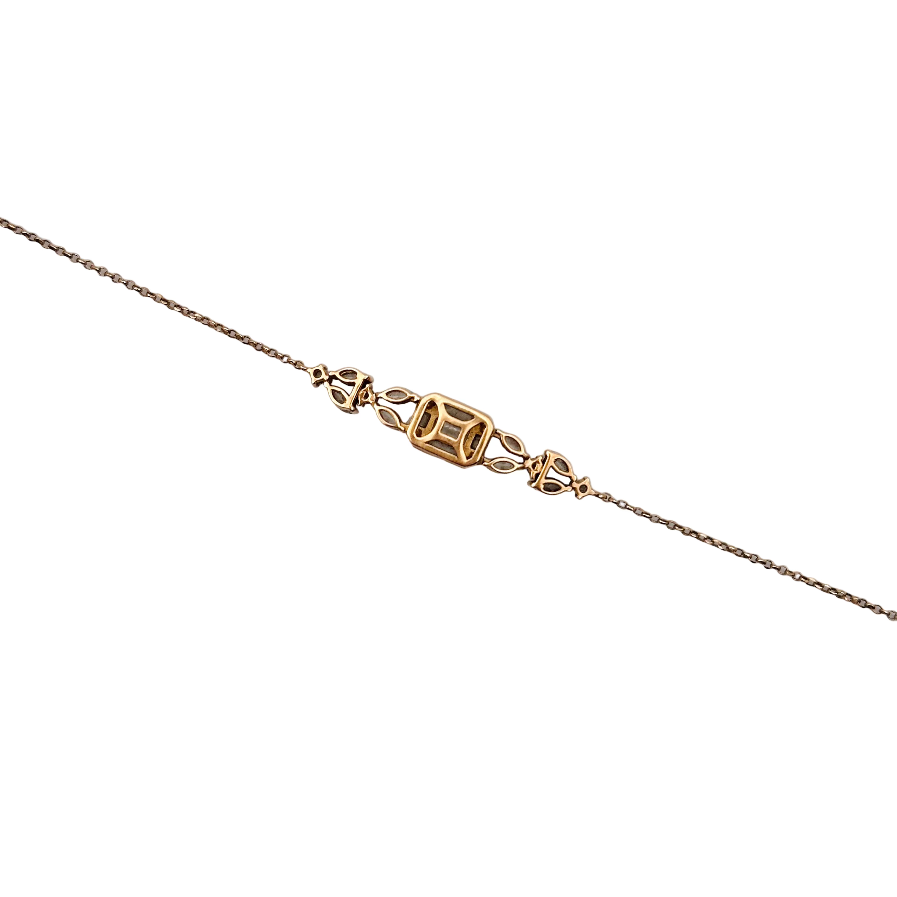 Bracelet en or rose et diamants
