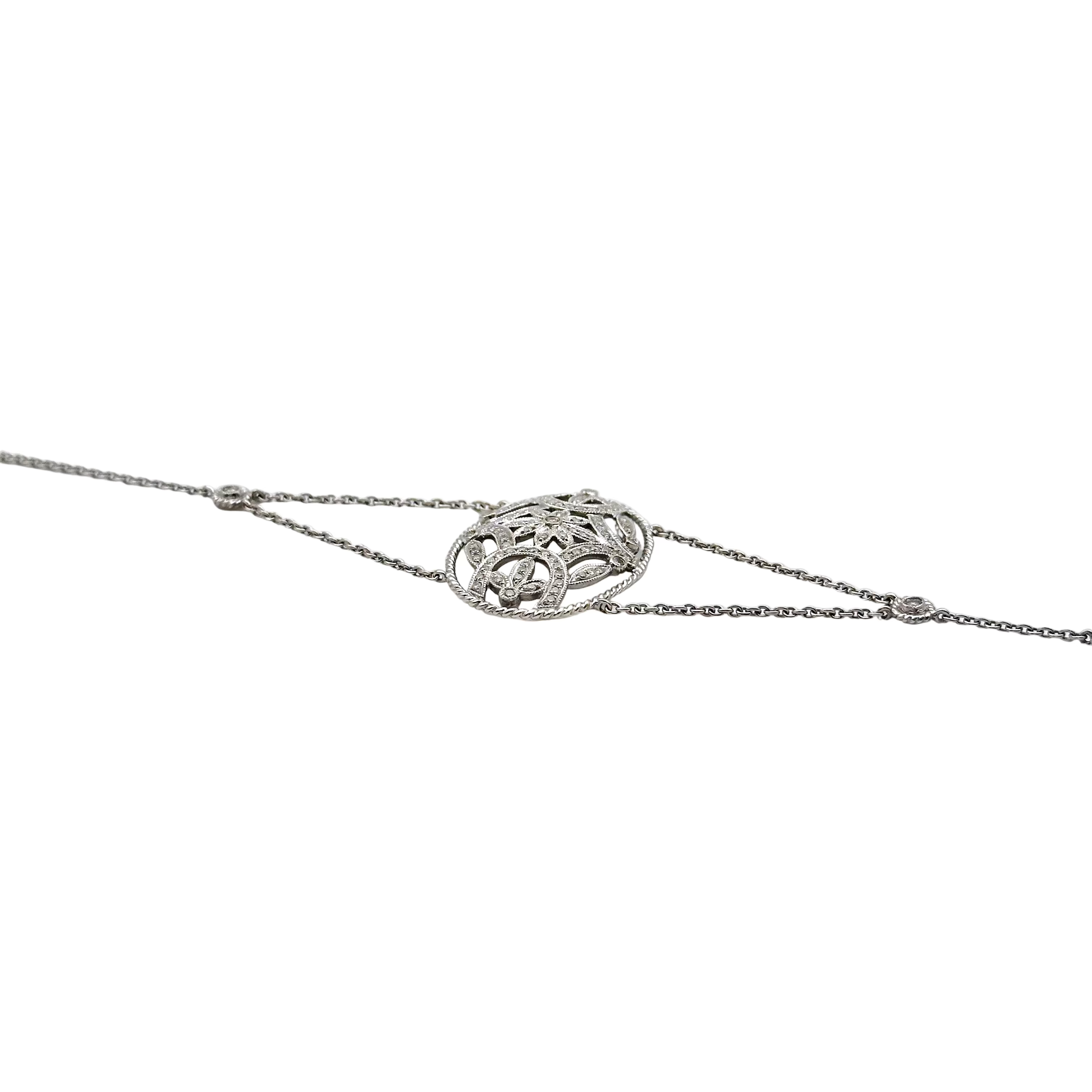 Bracelet en or blanc et diamants