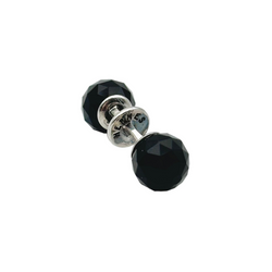 Boutons de manchette HERMÈS en argent et onyx