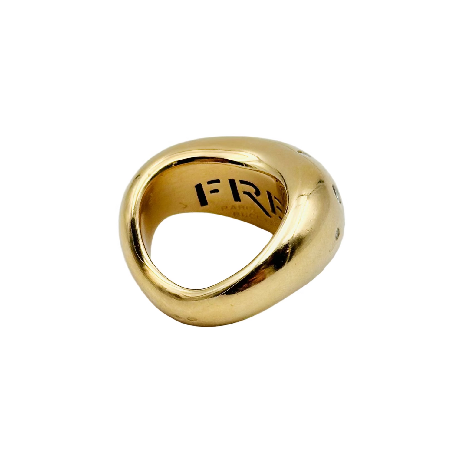 Bague FRED Mouvementée en or jaune et diamants