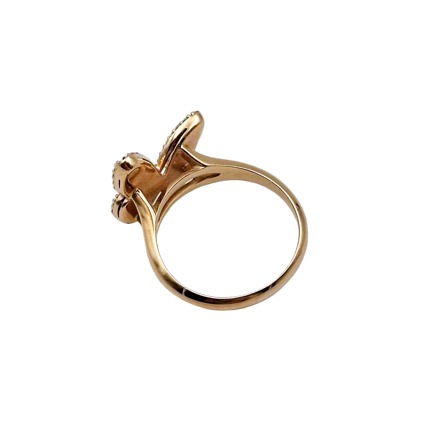 Bague Papillon en or jaune et diamants