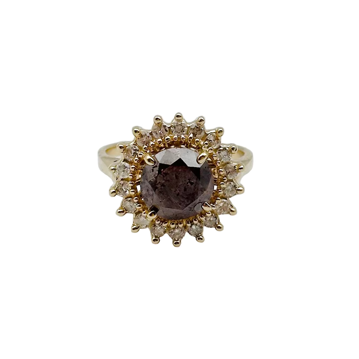 Bague Entourage en or jaune et diamant