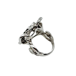 Bague Camélia en or blanc et diamants