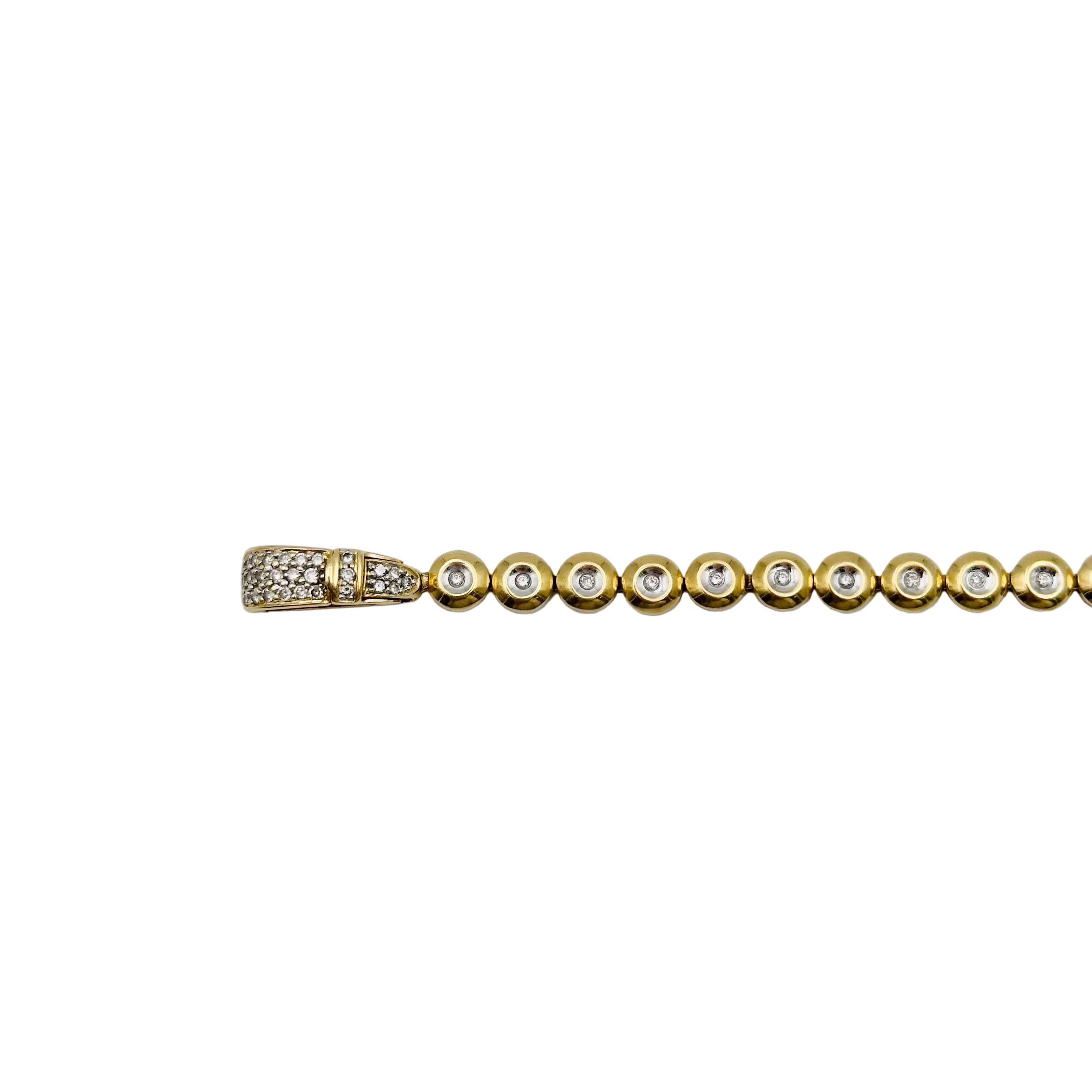 Bracelet Tennis en or jaune et diamants