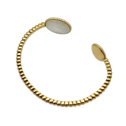 Bracelet Jonc DIOR "Rose des Vents" en or jaune, nacre et diamant
