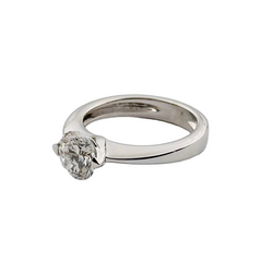 Bague Solitaire en or blanc et diamant