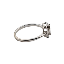Bague en or blanc et diamants