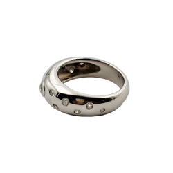 Bague Jonc en or blanc et diamants