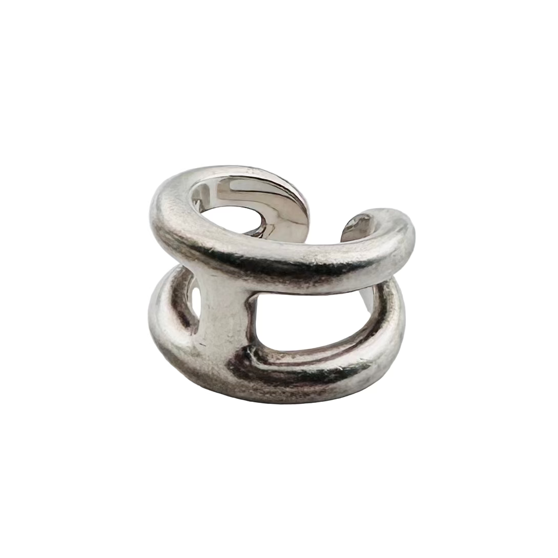 Bague Bandeau HERMÈS "Osmose" en argent