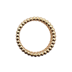 Bague Bandeau VAN CLEEF & ARPELS Perlée en or jaune et diamants