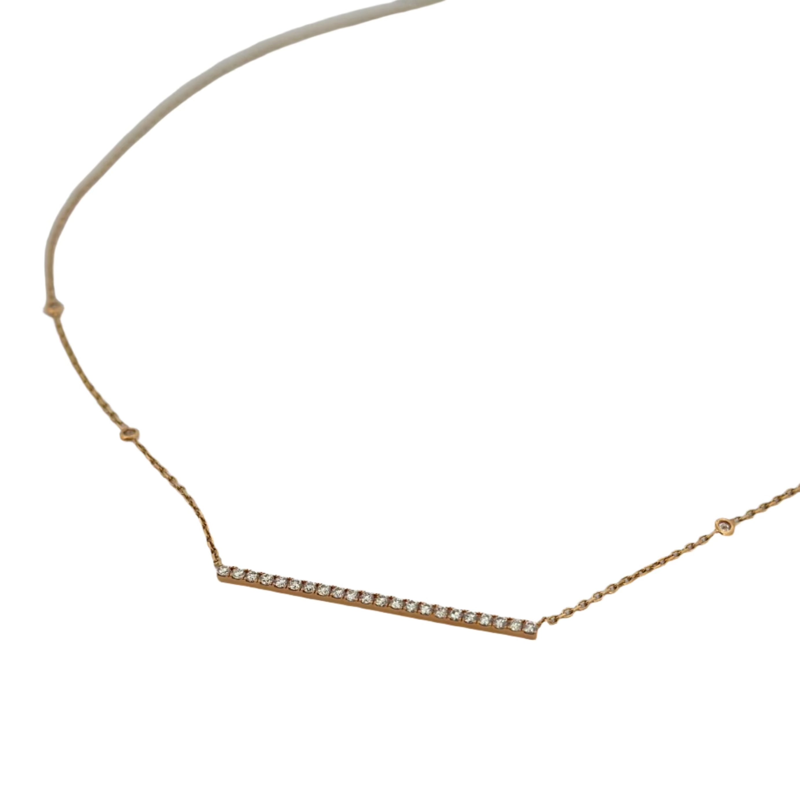 Collier MESSIKA "barrette" en or rose et diamants