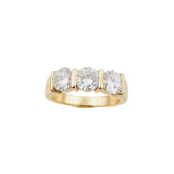 Bague Trilogie en or jaune et diamants