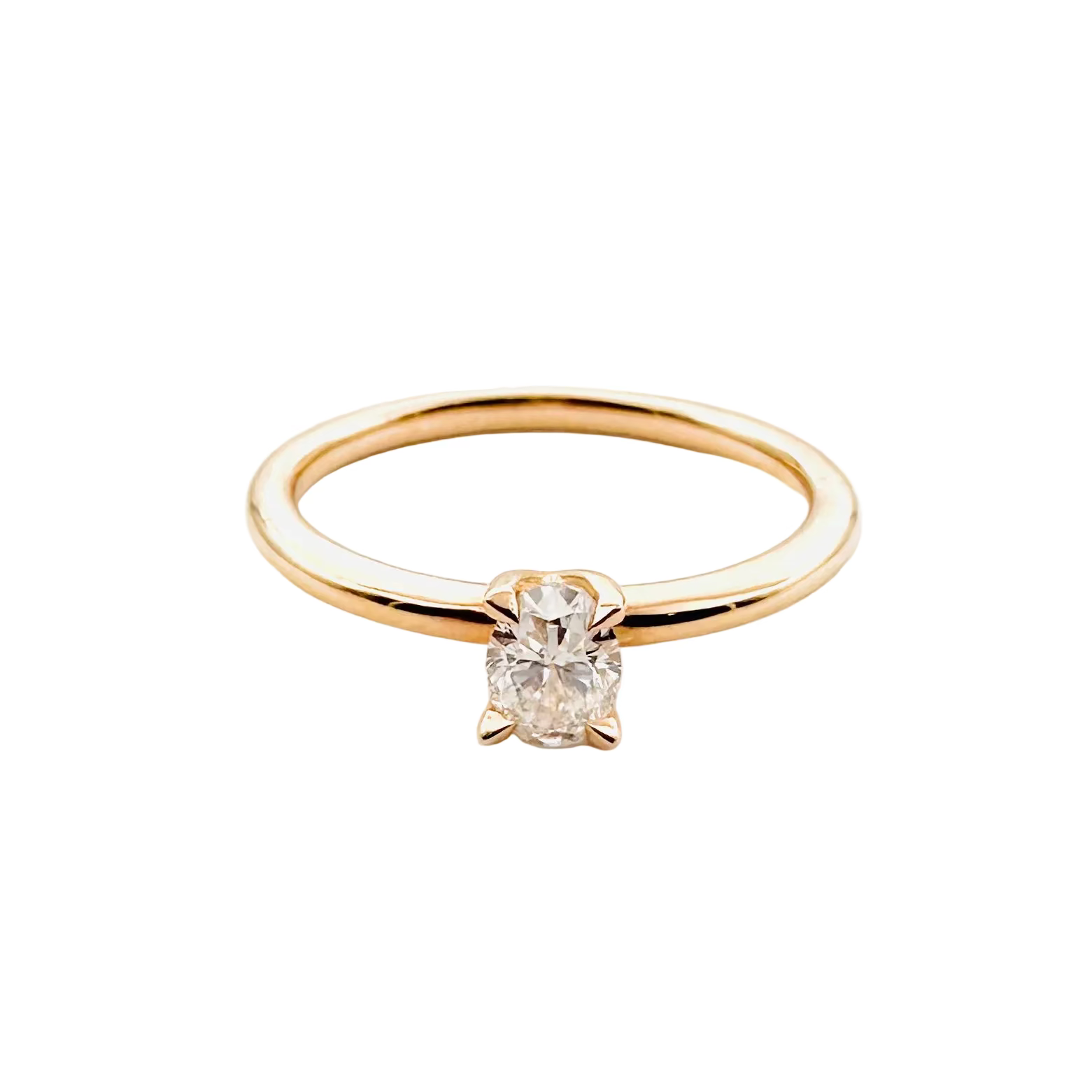 Bague Solitaire en or jaune et diamant