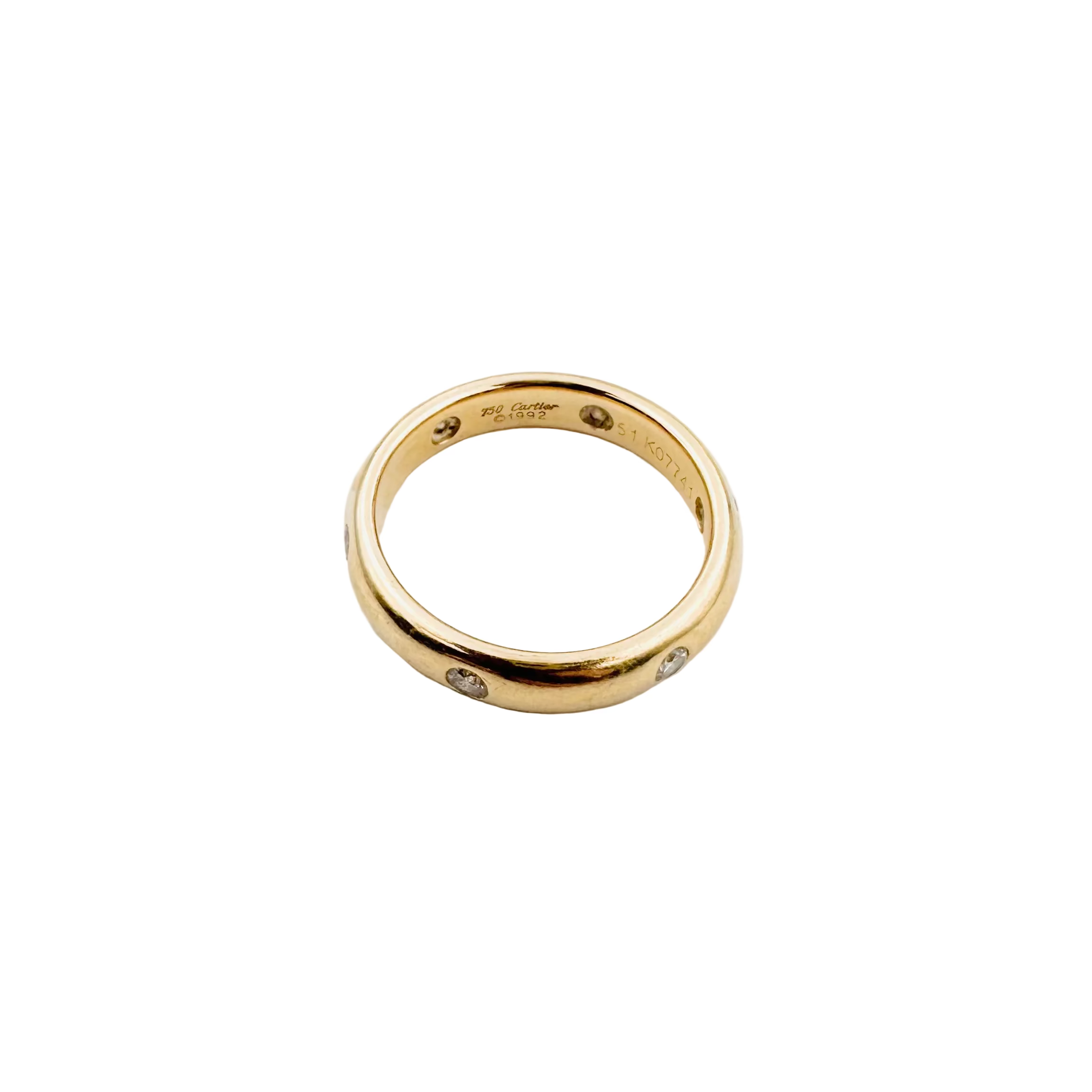 Bague Alliance CARTIER en or jaune et diamants