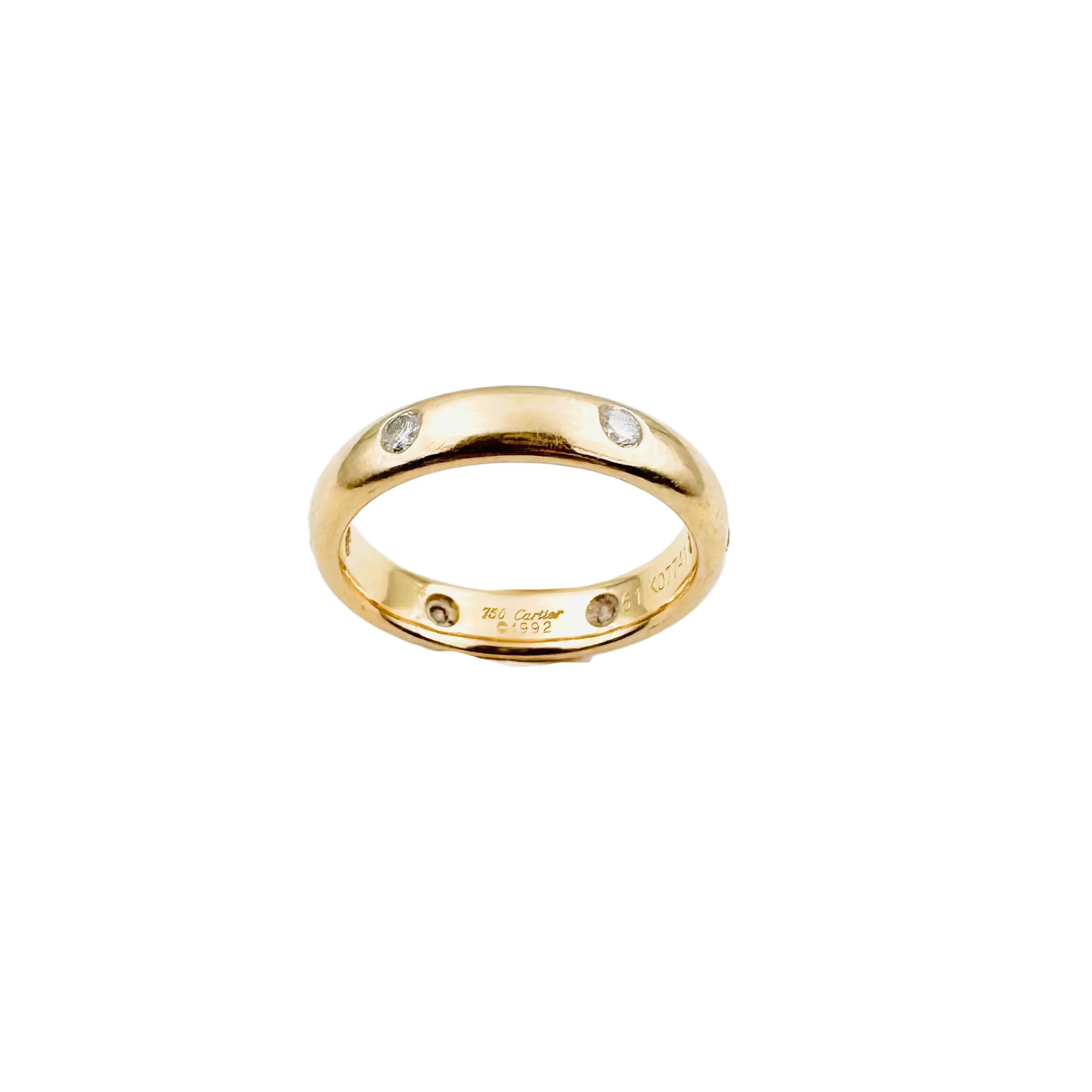 Bague Alliance CARTIER en or jaune et diamants