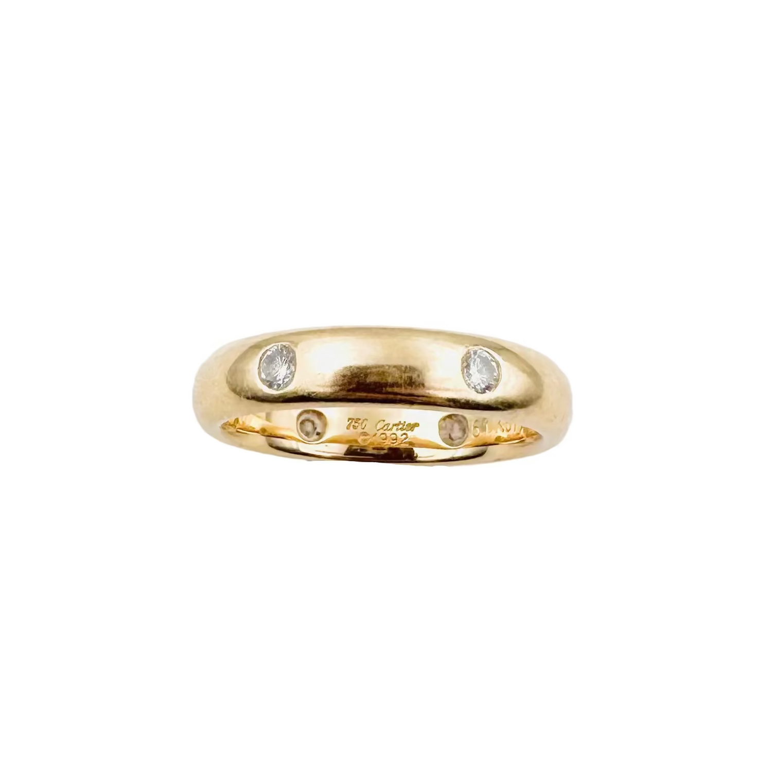 Bague Alliance CARTIER en or jaune et diamants