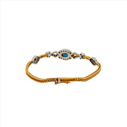 Bracelet Napoléon III en or, saphirs et diamants