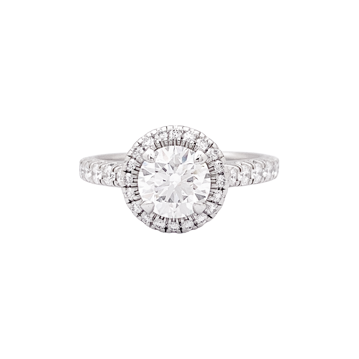 Bague Cartier "Destinée" en  platine, diamant 1.06 carat.