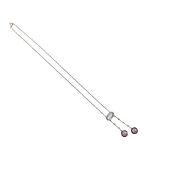 Collier négligé diamants et rubis