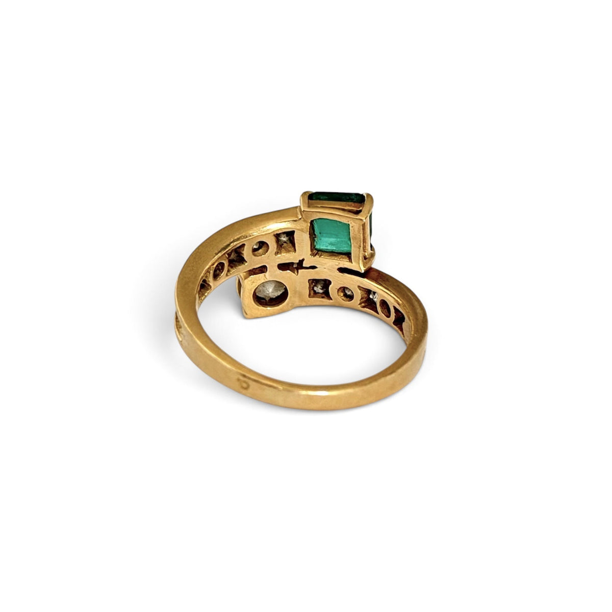 Bague toi et moi émeraude
