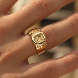 Bague Chevalière en or jaune