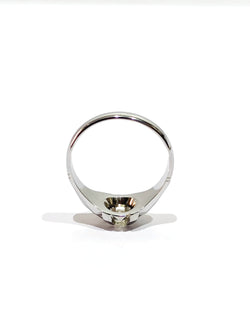 Bague Solitaire en or blanc et diamants
