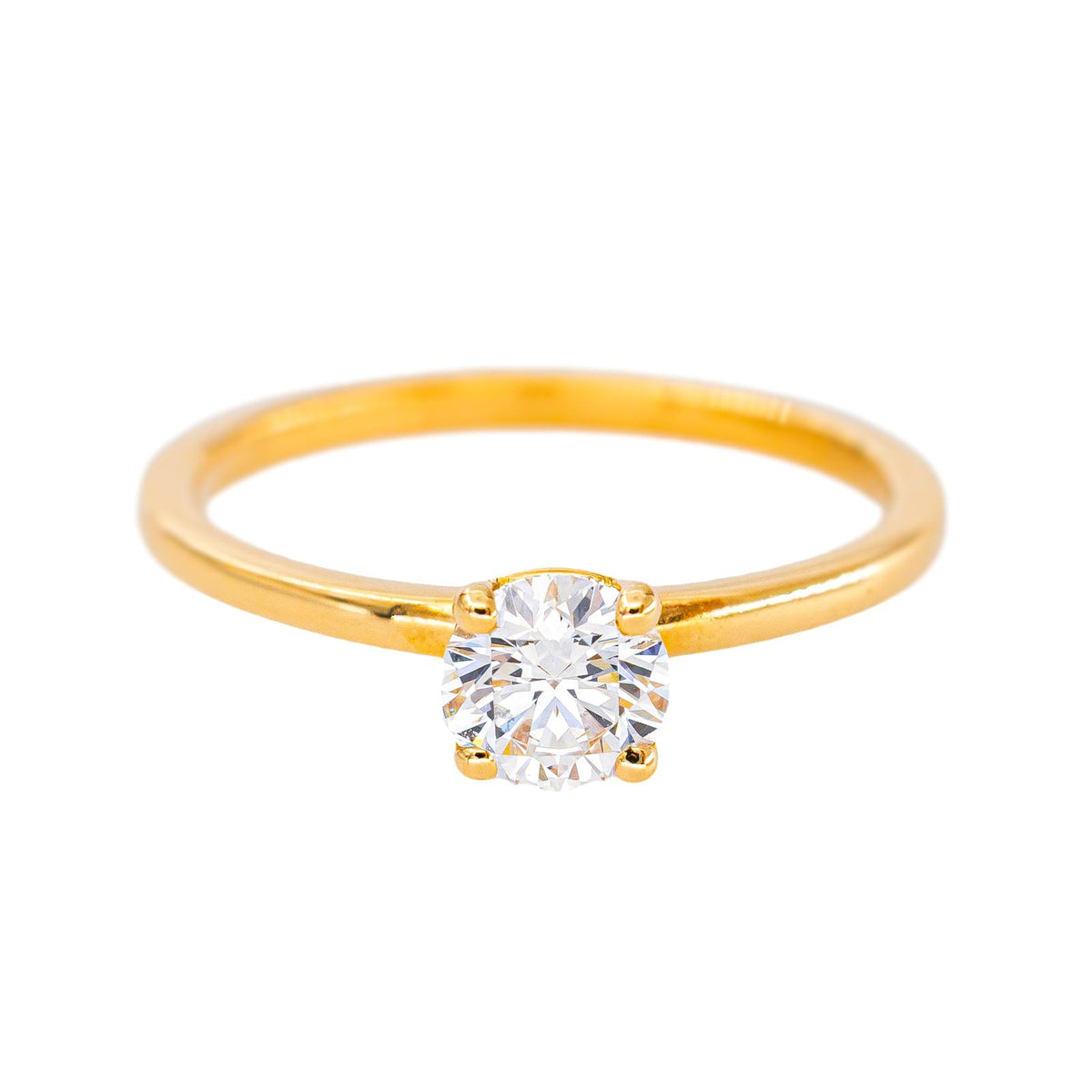 Bague Solitaire Or jaune  Diamant