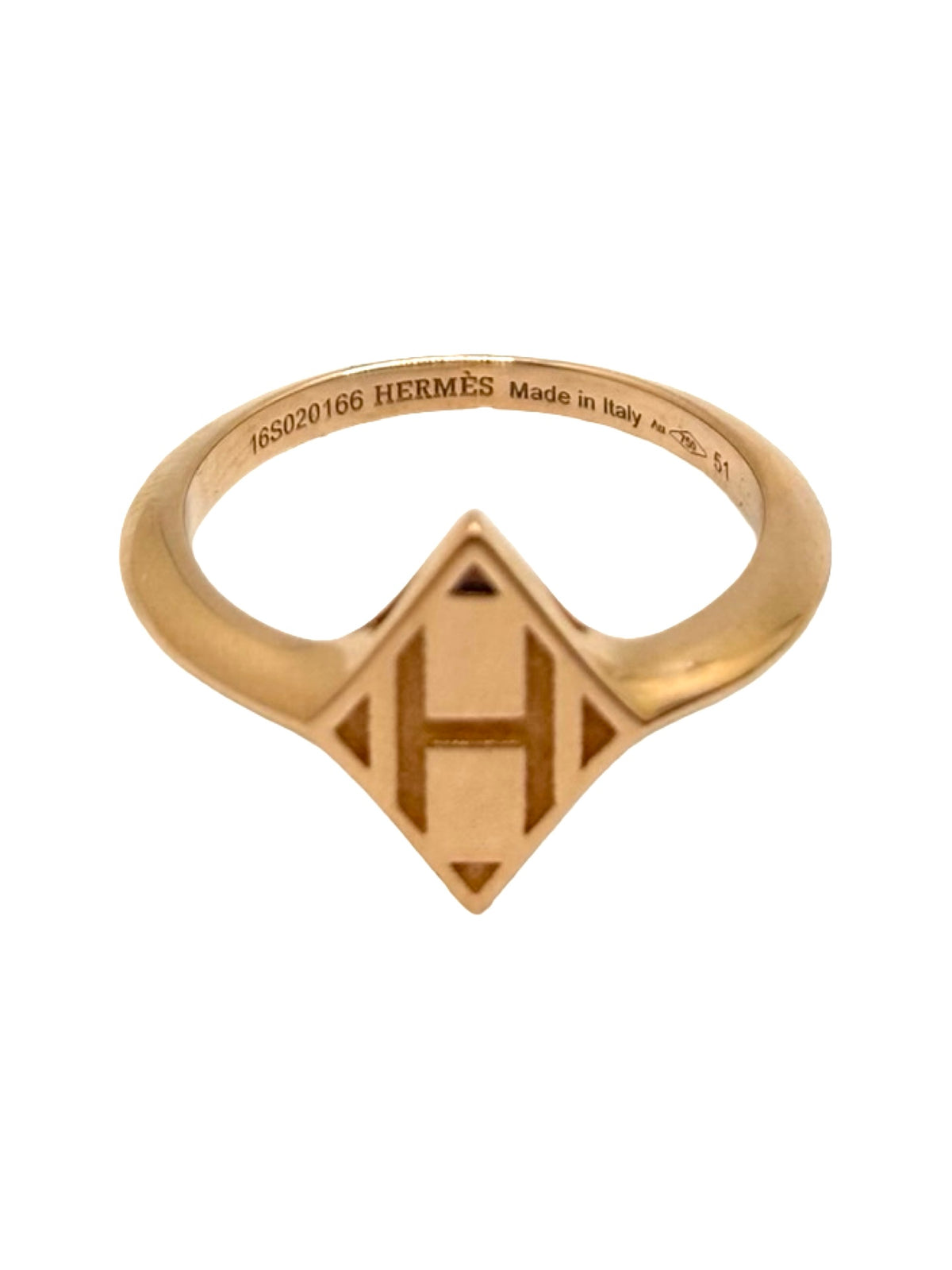 Bague Jonc HERMES Gambade or rose