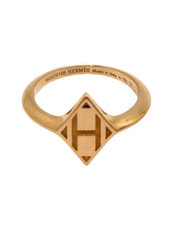 Bague Jonc HERMES Gambade or rose