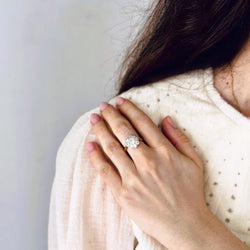 Bague Marguerite en or jaune et diamants
