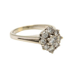 Bague Entourage en or blanc et diamants