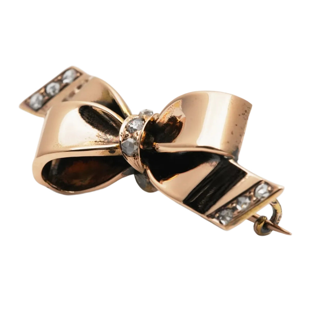 Broche Épingle en or jaune et diamants