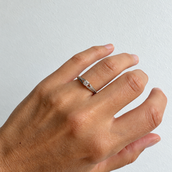 Bague Solitaire en or jaune et diamants