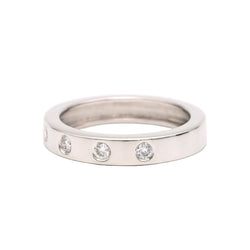 Bague Alliance en or blanc et diamants