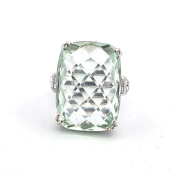 Bague Cocktail en or blanc et aigue-marine