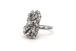 Bague en or blanc et diamants