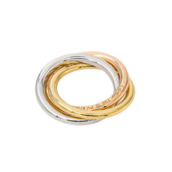 Bracelet Cordon CARTIER "Trintiy" en or blanc, or jaune, or rose et diamants