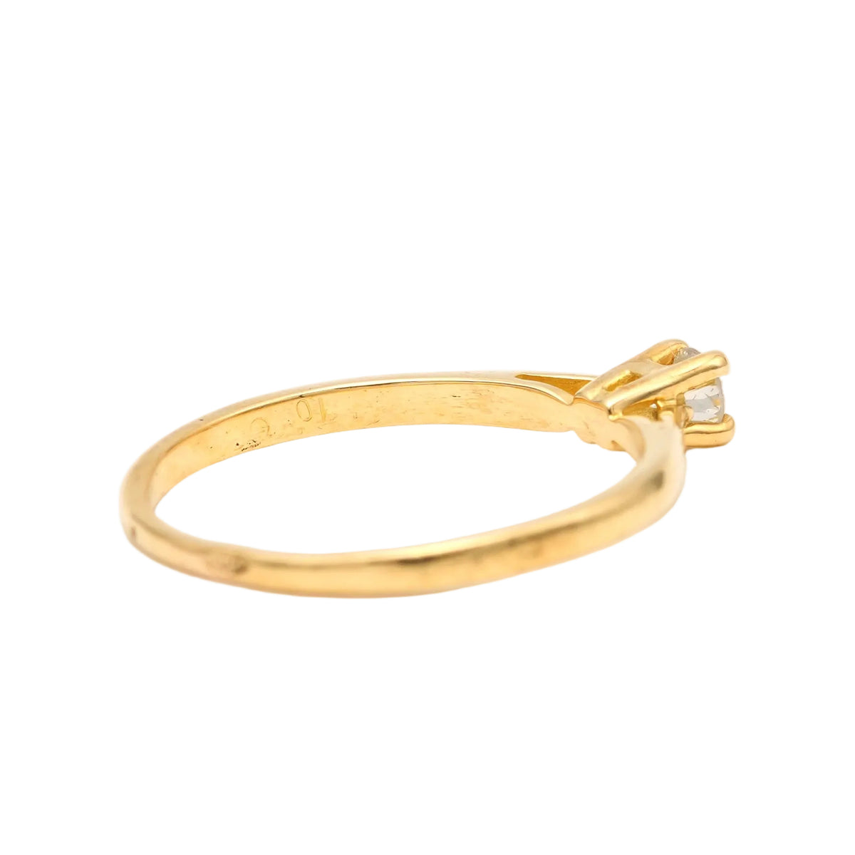 Bague Solitaire en or jaune et diamant
