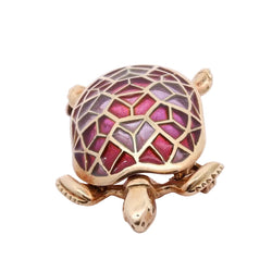 Broche Épingle en or jaune et émail