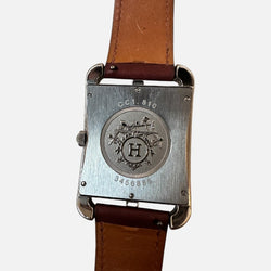 Montre HERMÈS en acier, cuir et quartz