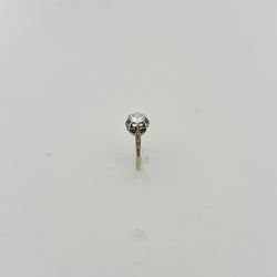 Bague Solitaire en or blanc, platine et diamants