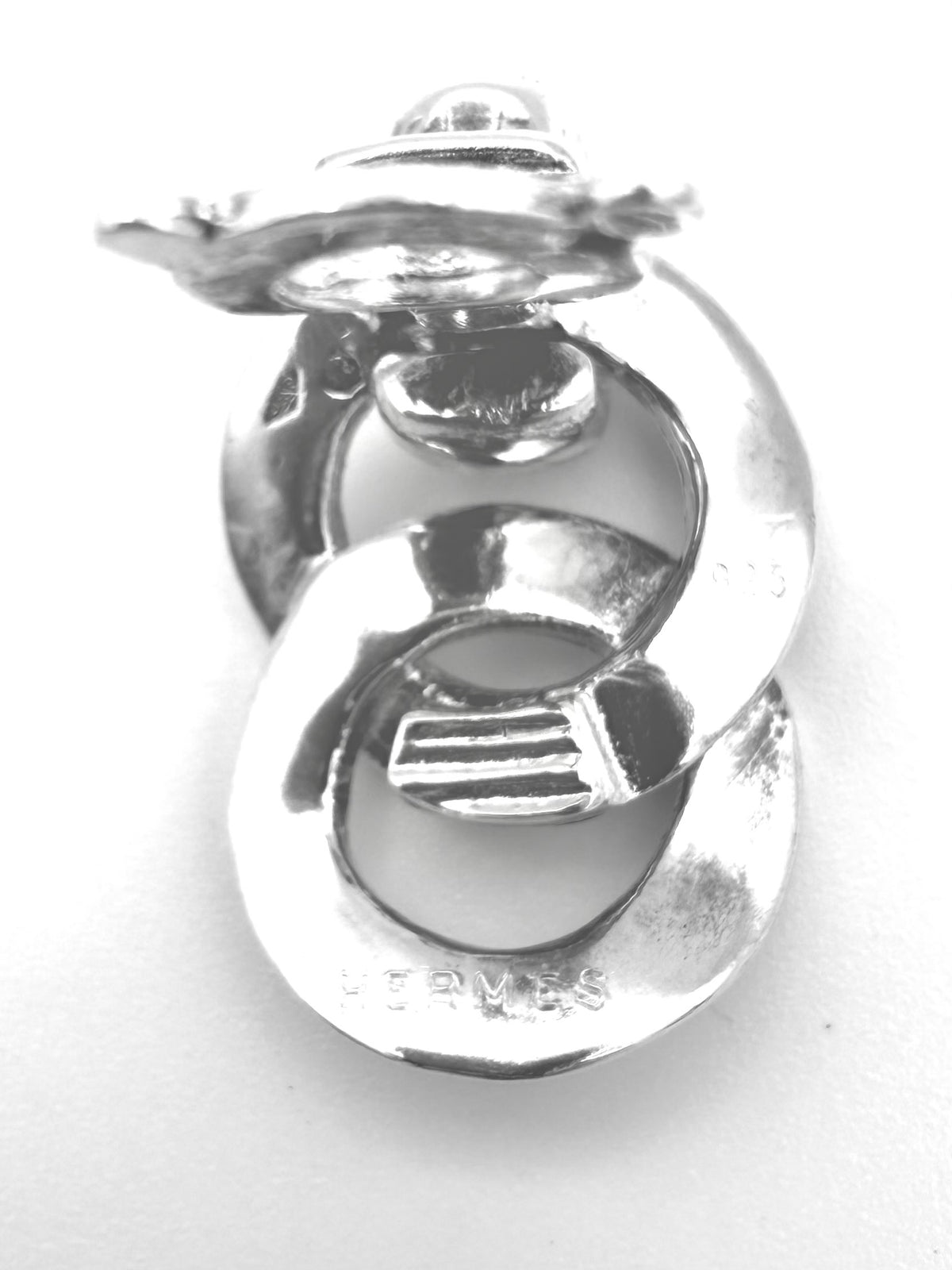 Boucles d'oreilles Clips HERMÈS en argent