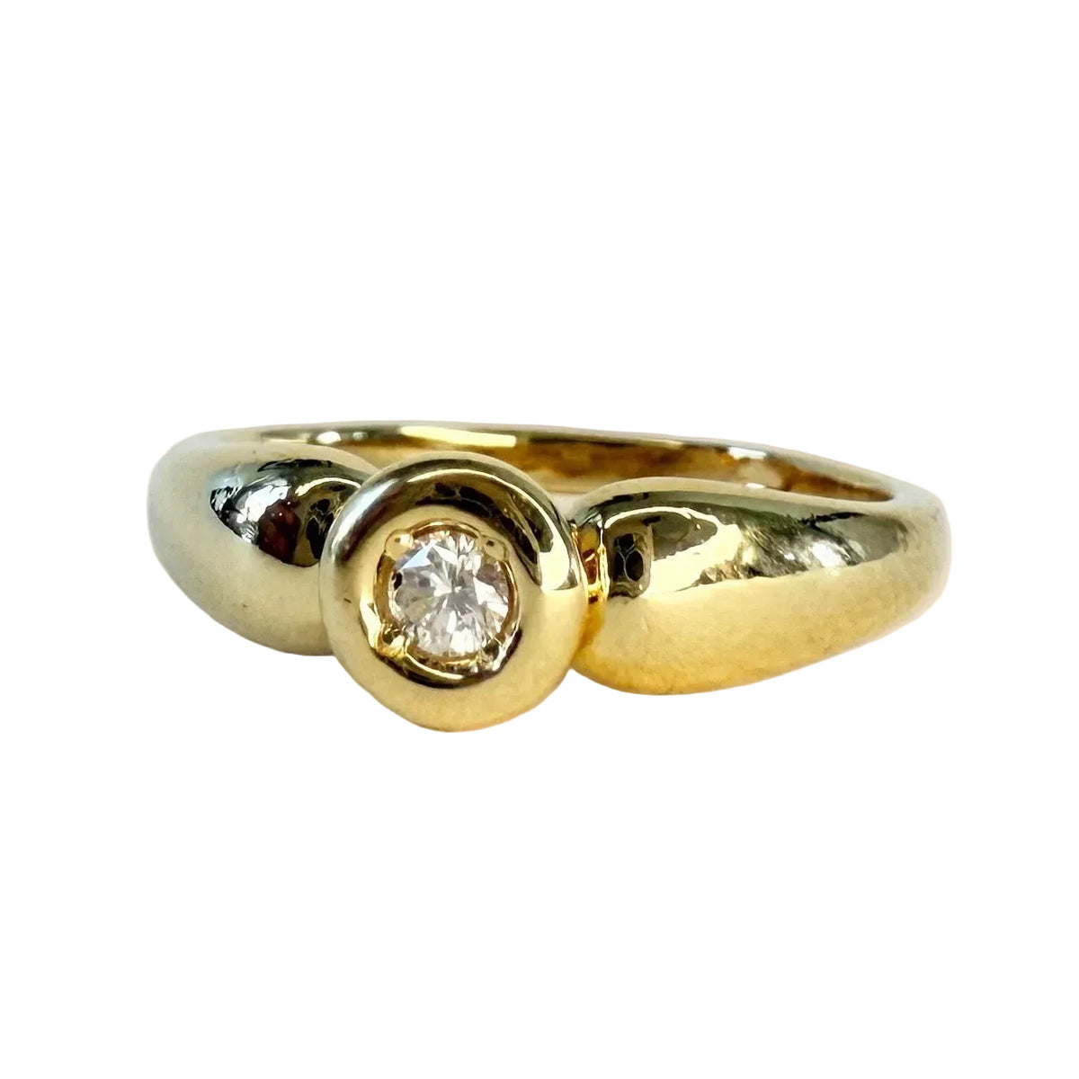 Bague Jonc en or jaune et diamant