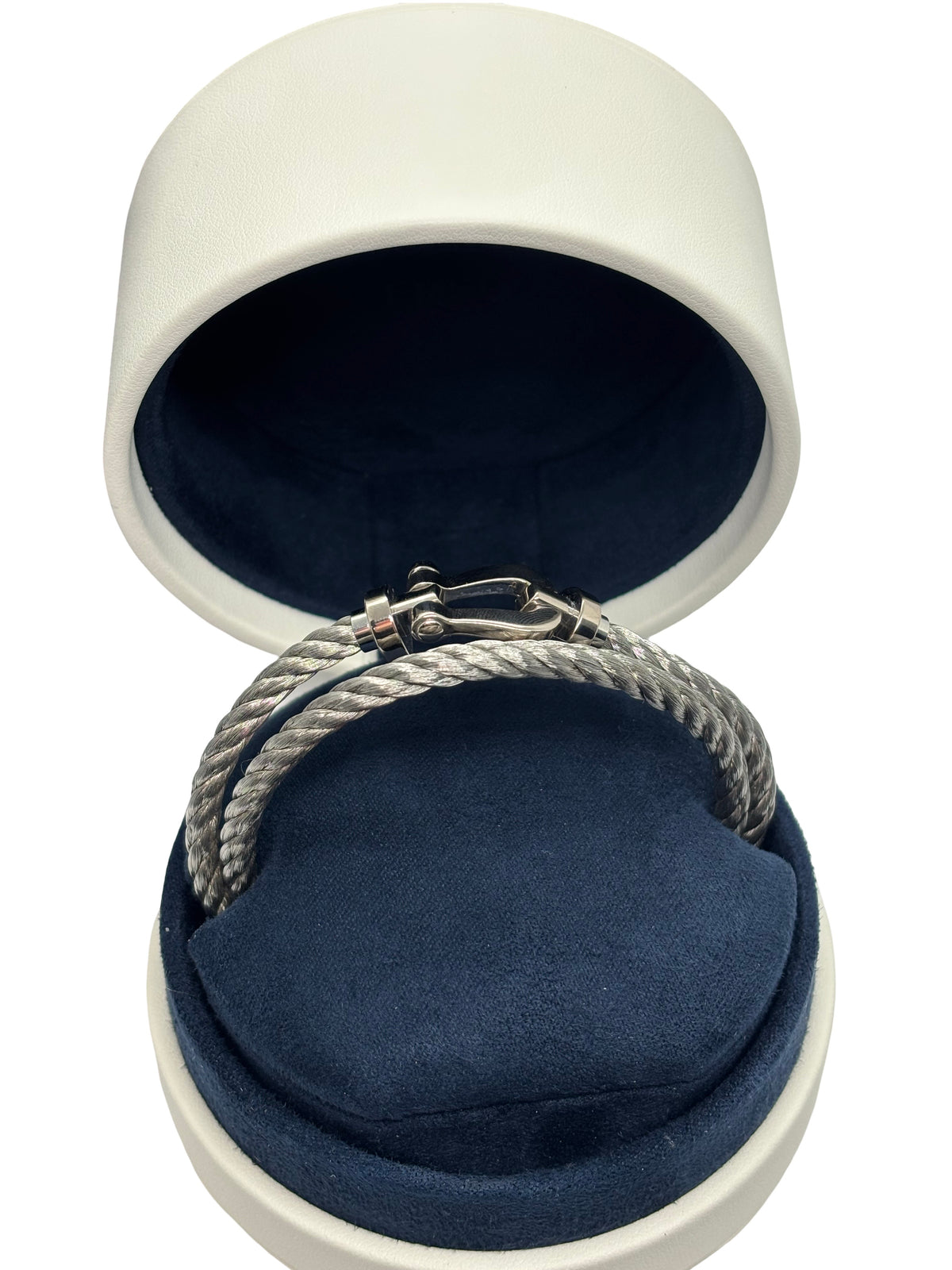 Bracelet Souple FRED Force 10 en or blanc