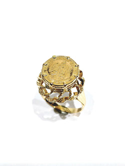 Bague or jaune Dos Pesos