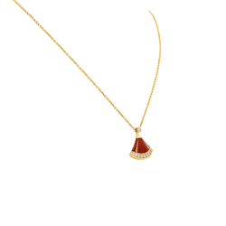 Collier Pendentif BULGARI "Divas' Dream" en or rose, cornaline et diamants